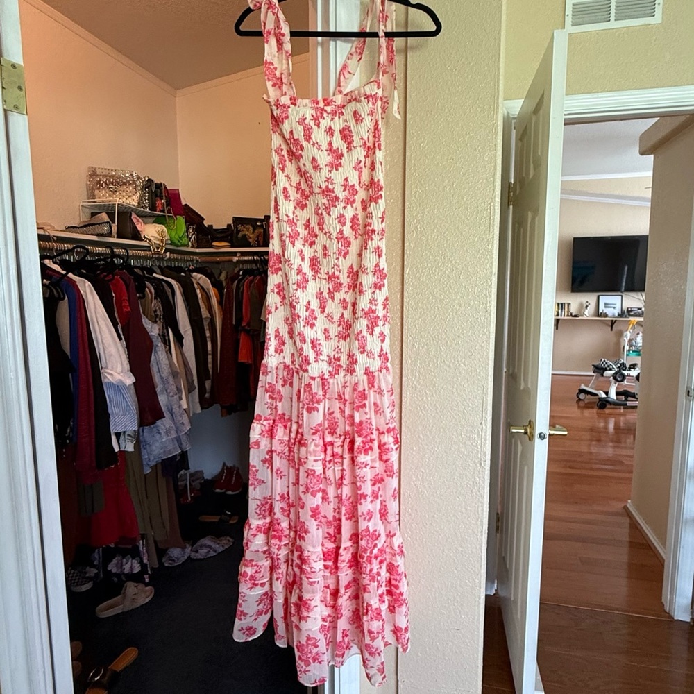 Floral Pink Maxi Dress